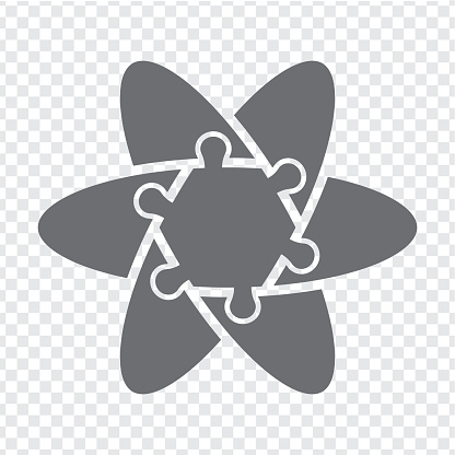istock Simple icon of puzzle in grey.  Simple icon puzzle of the six elements and center on transparent background for your web site design, logo, app, U. EPS10. 1772600145