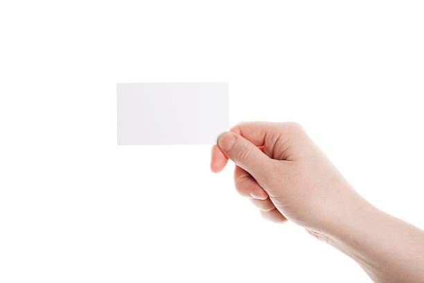 istock Business card in female hand 177260198