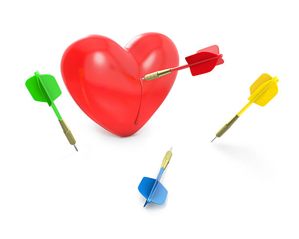 istock One dart hit the red heart 177260480