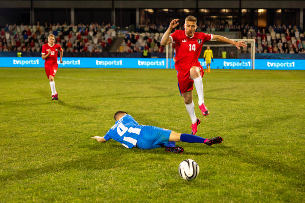 istock Soccer player leading ball 1772608201