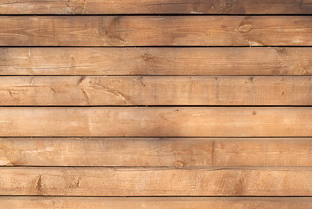 istock Wall from horizontal wood brown planks closeup 177261304