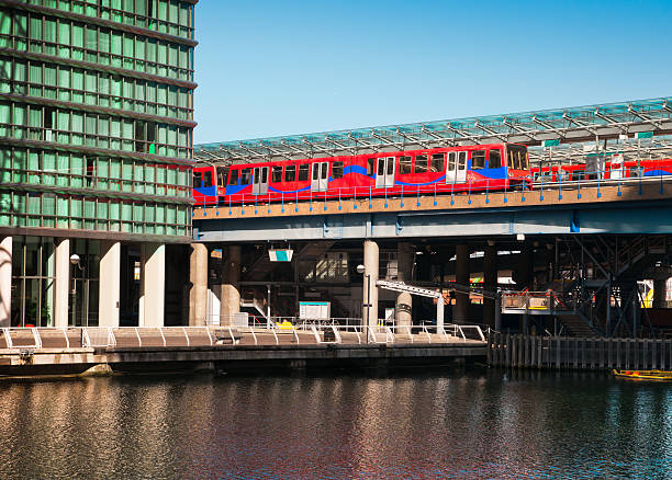 istock Train station at Canary Wharf, London 177261323