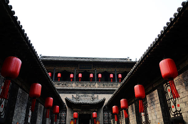 典型的な中国式建築物や中庭 - archicture ストックフォトと画像