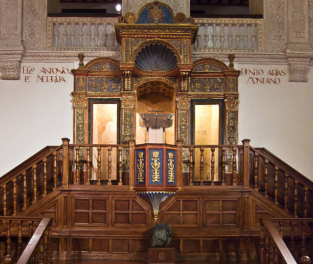 istock Chair at Alcala University, where Cervantes Price is given 177261998