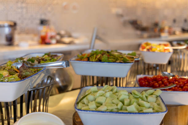 istock Brunch food, fresh salads on buffet 1772620176