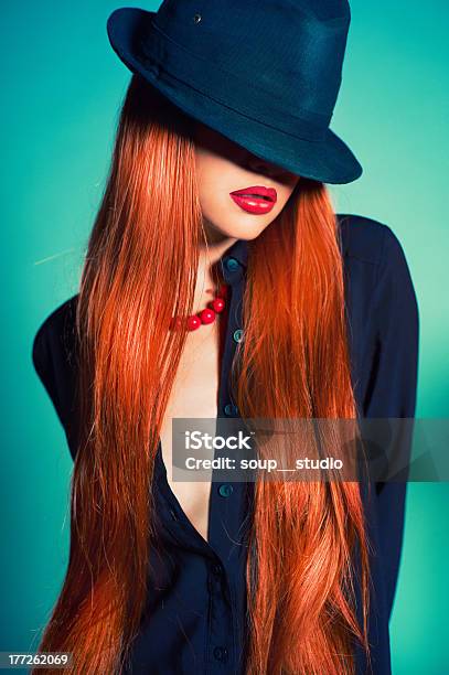 Sexy Woman In Hat Stock Photo - Download Image Now - 20-24 Years, 20-29 Years, 25-29 Years