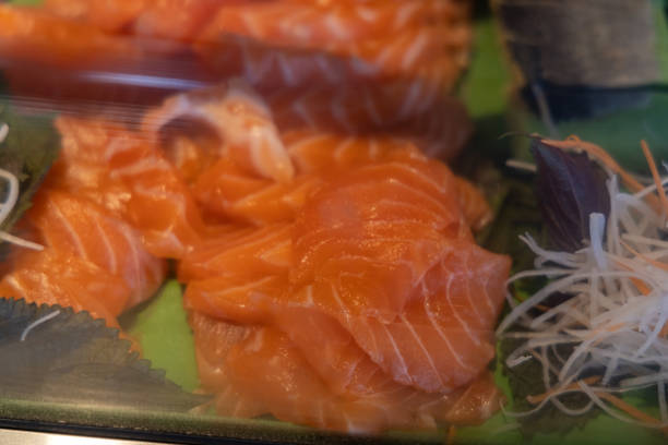 Fresh food on a buffet, gourmet fish