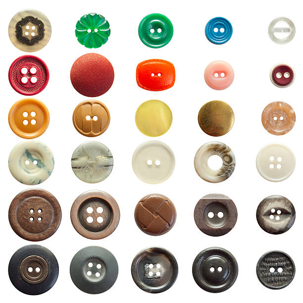 istock Collection of vintage sewing buttons isolated in white 177262593
