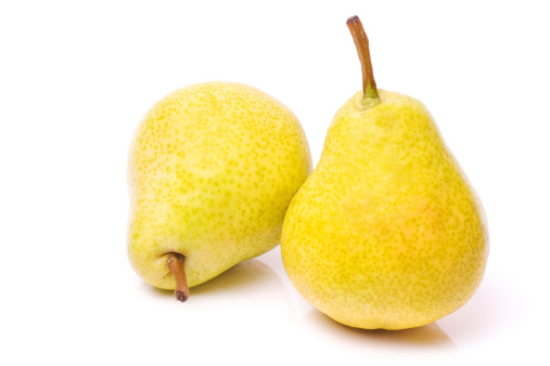 The two pear isolated on white background