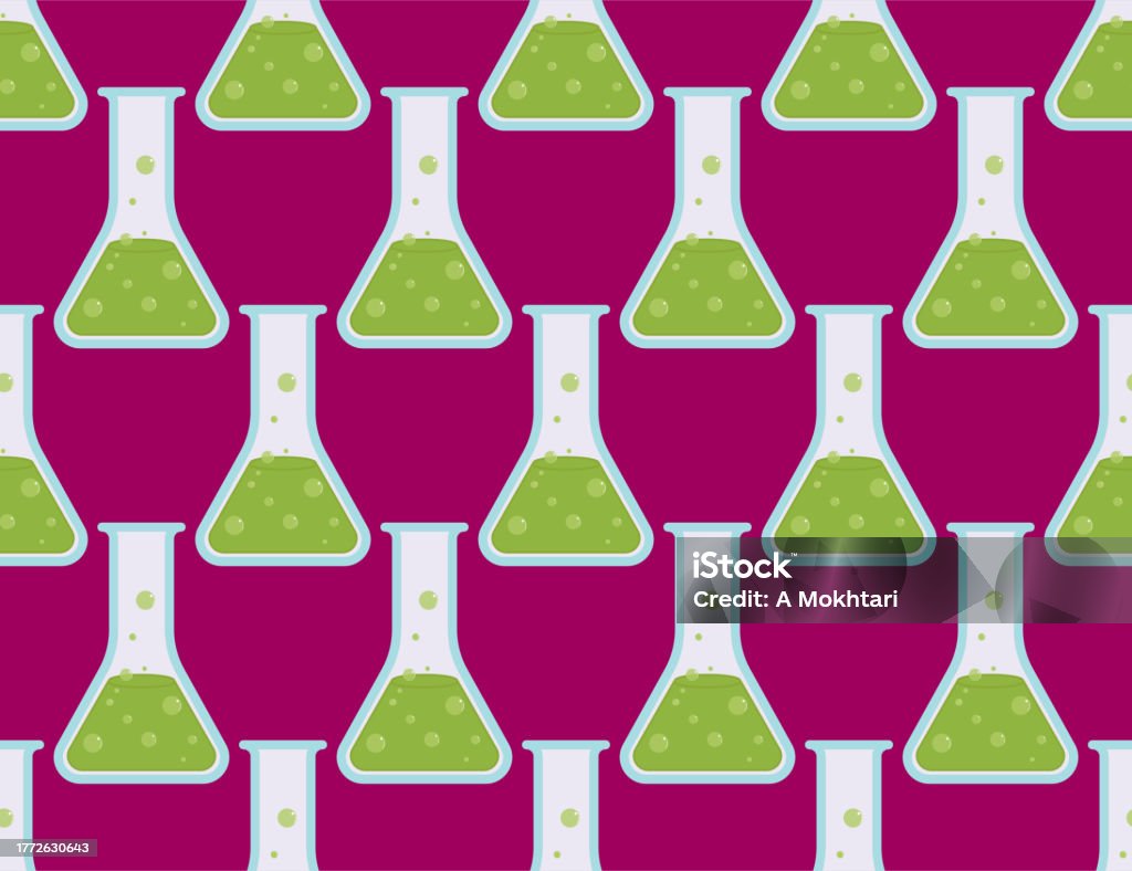 Flask Texture Repeating Conical Flask Texture Stock Illustration - Download Image Now ...