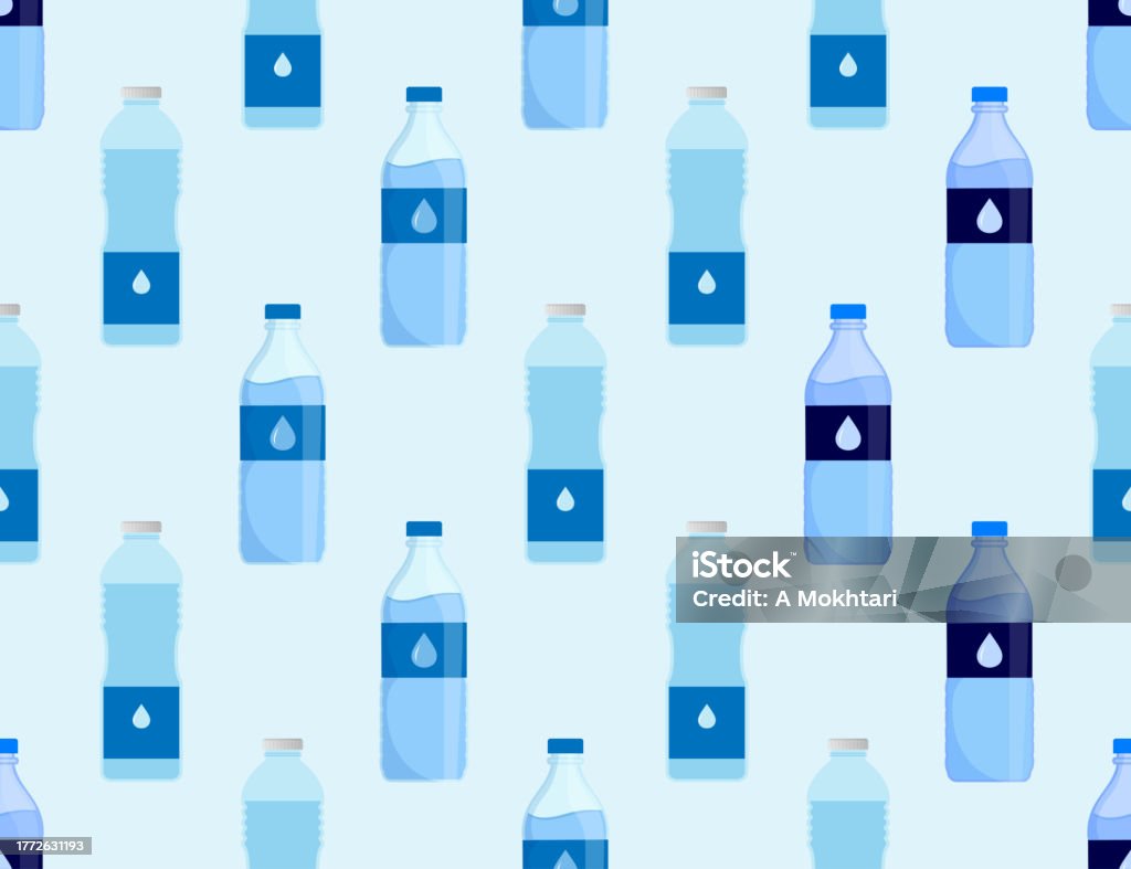 Water Botttle Texture Repetitive Water Bottle Texture Stock Illustration - Download Image Now ...