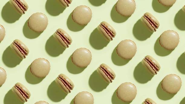 istock Colorful macaroon pattern on colorful background, top view video of changing color shade, horizontal stop motion animation 1772633963
