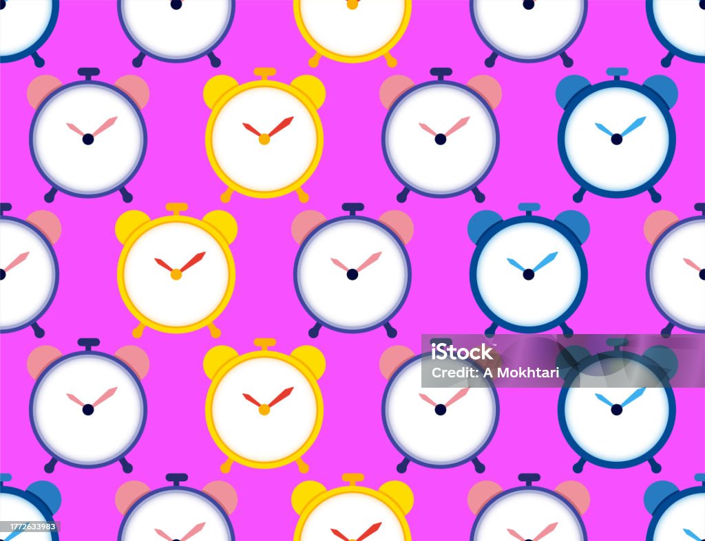 Repeating Clock Pattern Repeating Alarm Clock Texture Stock Illustration - Download Image Now ...