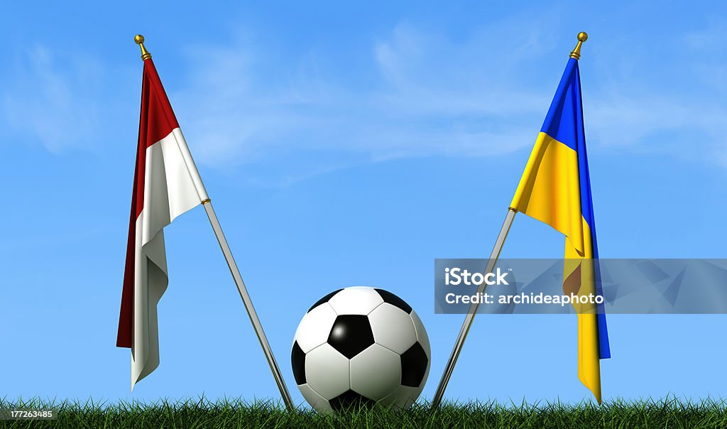 Championnat d'Europe de football concept - Photo de Ballon de football libre de droits