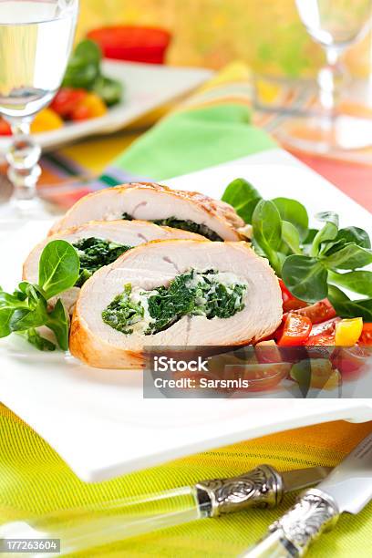 Turkey Stuffed With Spinach Stock Photo - Download Image Now - Appetizer, Cheese, Chicken Meat