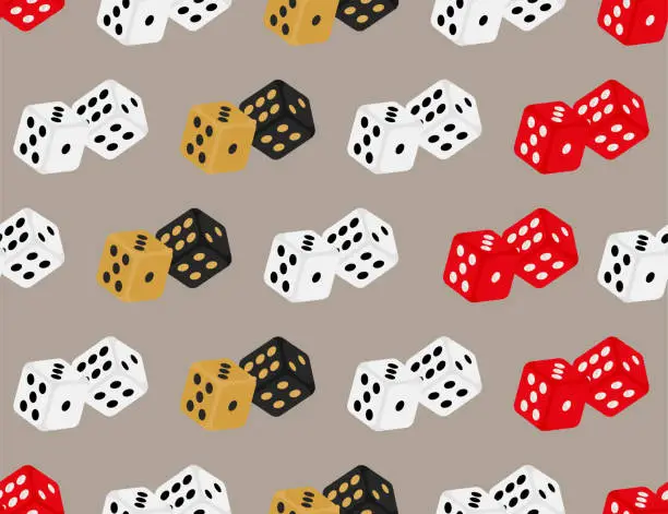 Vector illustration of Repeating Dice Texture.