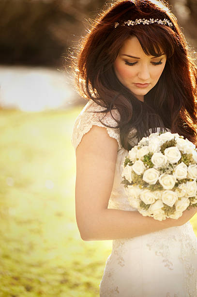 Beautiful bride stock photo