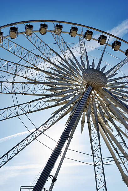 istock Center of large ferris wheel 177264103