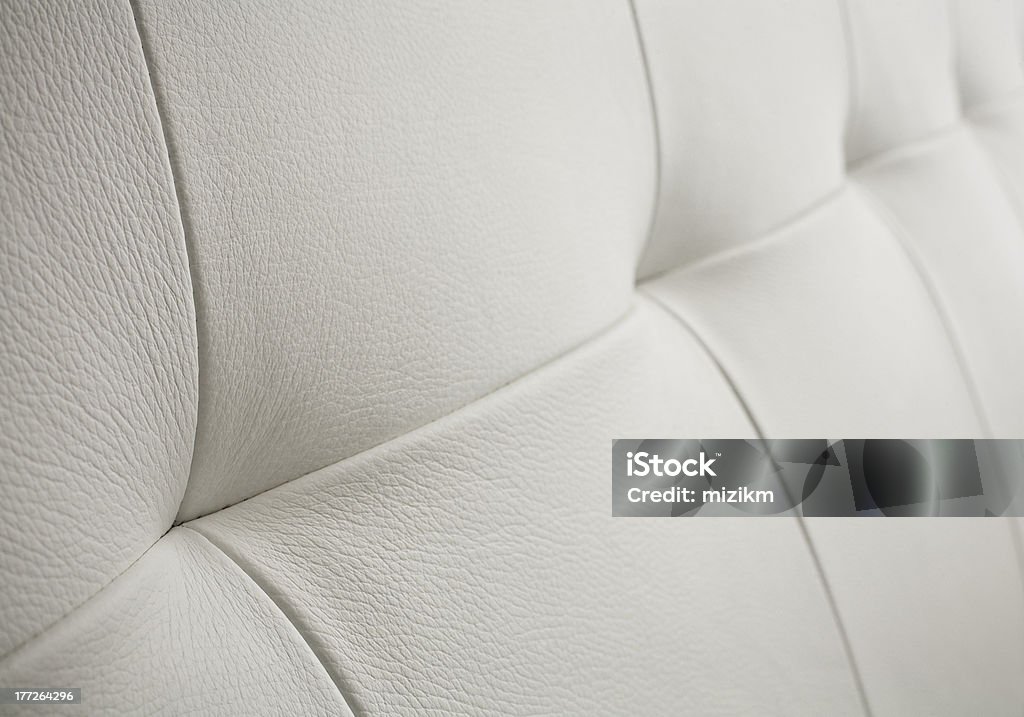 White bright Leder Polster Textur mit Stich. - Lizenzfrei Abstrakt Stock-Foto