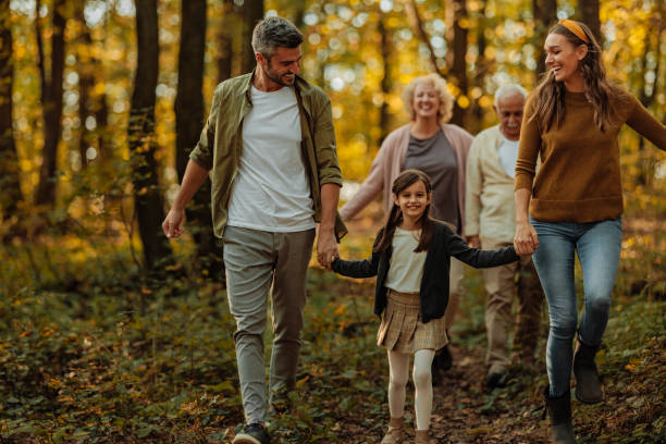 istock Whole Caucasian family having a walk in the forest 1772643490