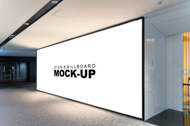 Large Mockup Billboard at Shopping Mall for Marketing