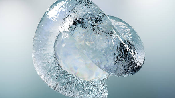 istock Essential Oil Bubbles for cosmetics in water. blue liquid bubbles, fluid flow. Collagen, atoms floating, Moisturizing Cream, Skin Serum, Vitamin, beauty concept, Realistic  Drops, Molecule, 3d render 1772645938