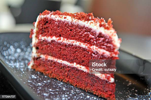 Red Velvet Chocolate Cake Stock Photo - Download Image Now - Baked, Baked Pastry Item, Bakery