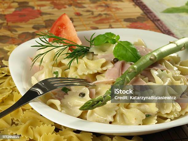 Farfalle With Ham Salad Stock Photo - Download Image Now - Appetizer, Asparagus, Backgrounds