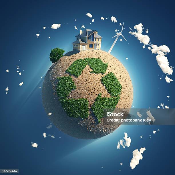 Planeta Z Recyklingu - zdjęcia stockowe i więcej obrazów Globus - Wyposażenie do nawigacji - Globus - Wyposażenie do nawigacji, Gospodarstwo, Odzyskiwanie i przetwarzanie surowców wtórnych
