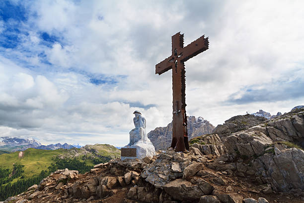 istock cross in Castellazzo mount 177266743