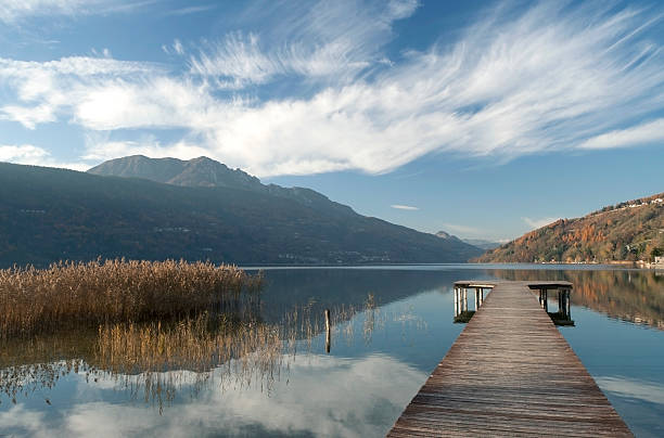 istock Suspended dock on Caldonazzo lake, Italy 177267155