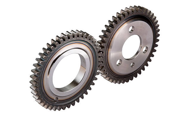 two different gears stock photo