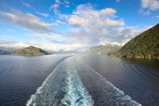 Beautiful view of Storfjord from cruise ship, Norway - Scandinavia