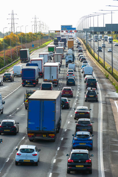 istock Traffic tailing back on the M1 Motorway. 1772689919