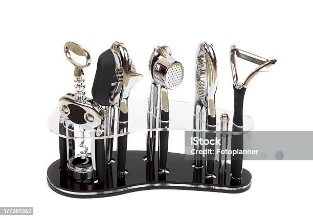 Set Of Kitchen Tools Stock Photo - Download Image Now - Black Color, Bottle Opener, Can Opener