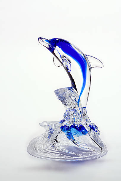 istock Blue glass dolpin figurine 177270103