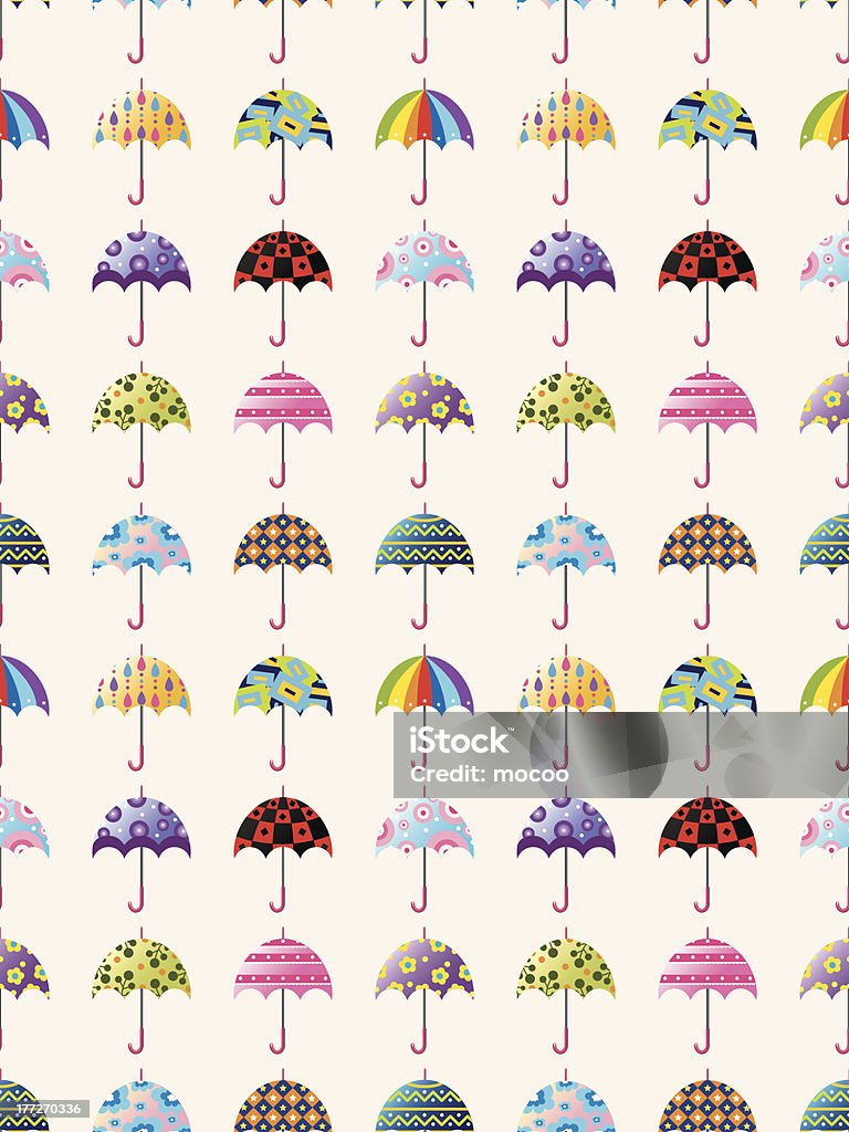 傘のシームレスなパターン - イラストレーションのロイヤリティフリーベクトルアート
