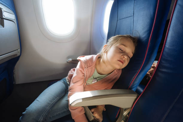 istock Little girl sleeping in the airplane 1772704782