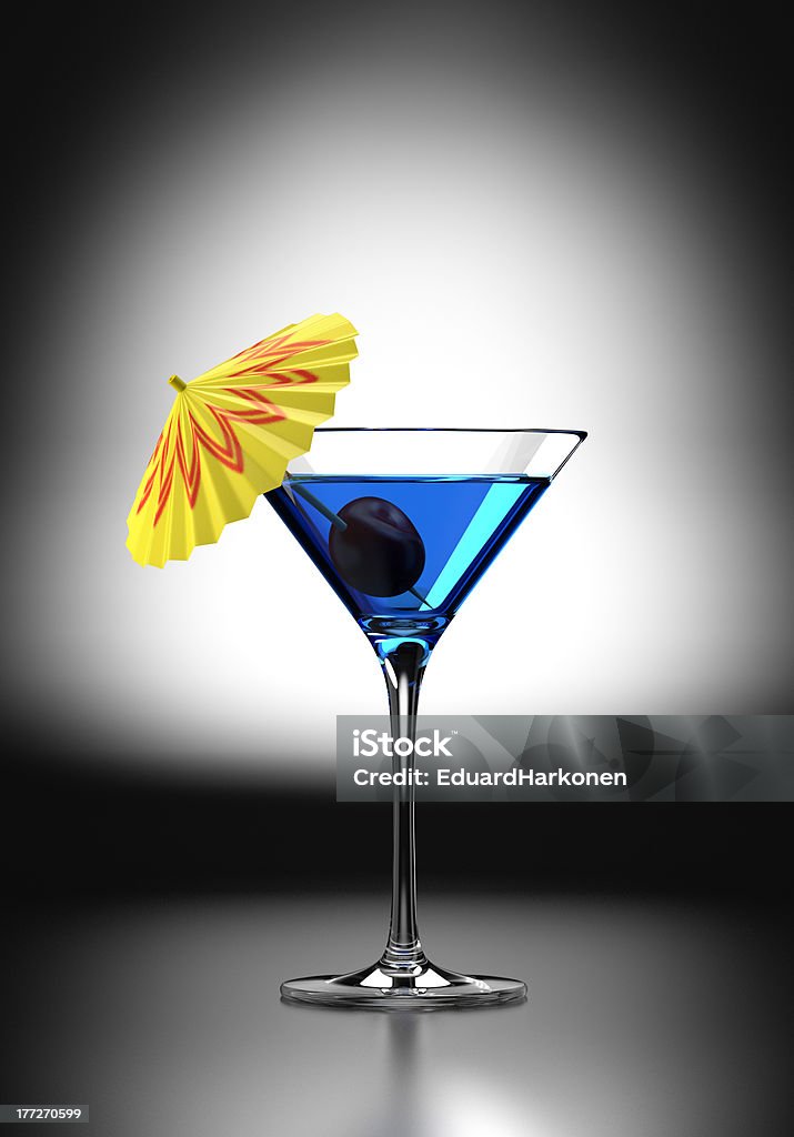 Голубой мартини коктейль - Стоковые фото Алкоголь - напиток роялти-фри