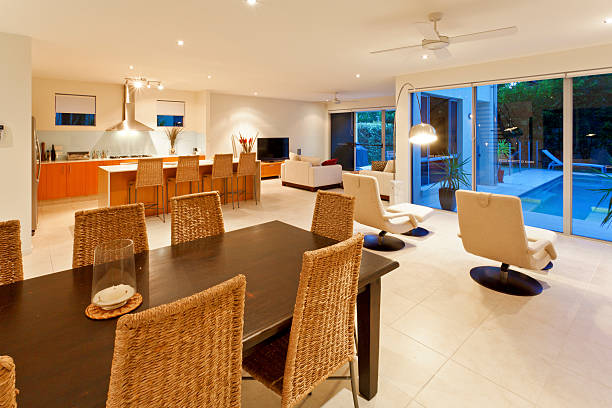 istock Modern kitchen, dining and living room 177271093