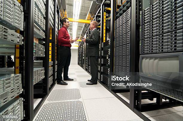 Datacenter Discussion Stock Photo - Download Image Now - Adult, Business, Business Person