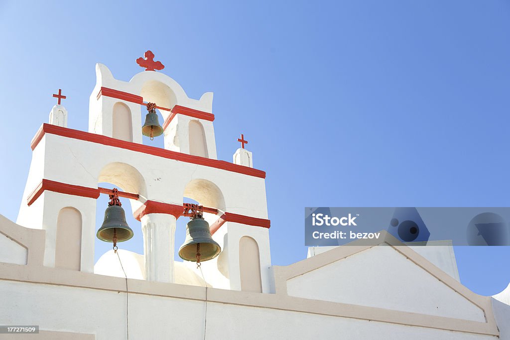 Igreja bells-Santorini motivação XXXL (tamanho) - Royalty-free Branco Foto de stock