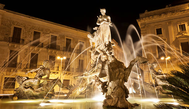 istock Artemide Fountain at Night in Syracuse 177271619