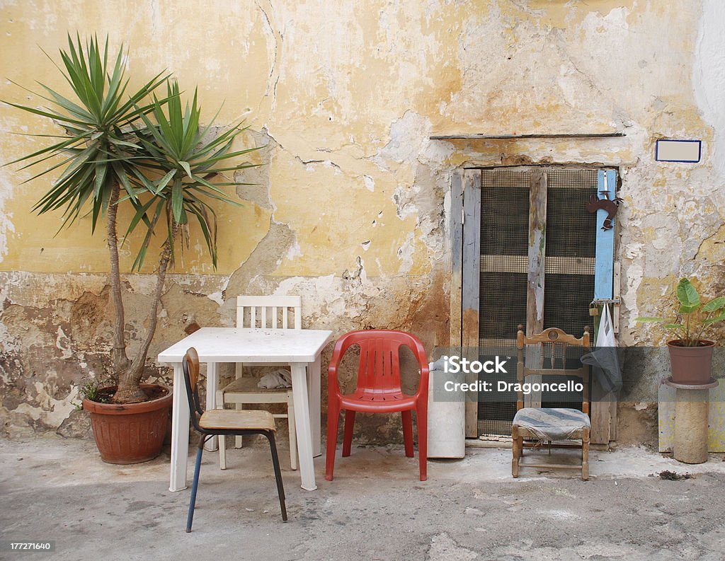 House in Gallipoli, Italy The front of an old house in the southern Italian port town of Gallipoli Italy Stock Photo