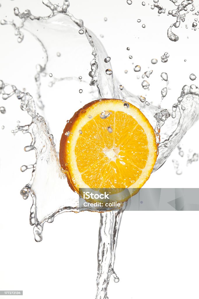 Splashed Orange Splashed Orange Slice Stock Photo - Download Image Now - Citrus Fruit ...