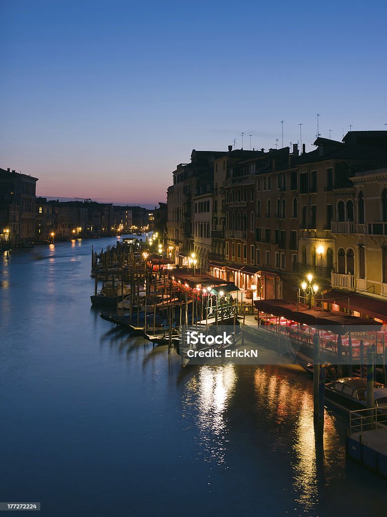 El Gran Canal al atardecer en Venecia - Foto de stock de Agua libre de derechos