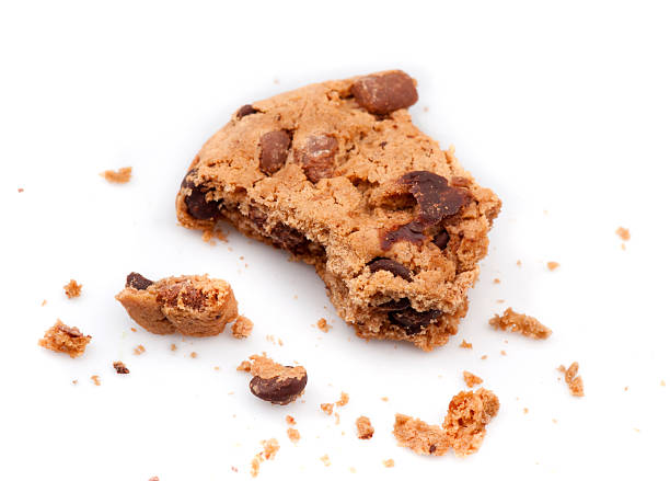 istock A chocolate chip cookie which has been partly eaten 177272312
