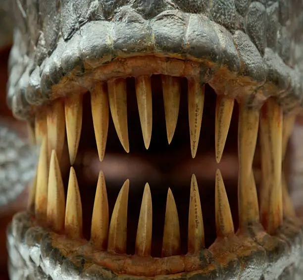 sharp teeth of a monster
