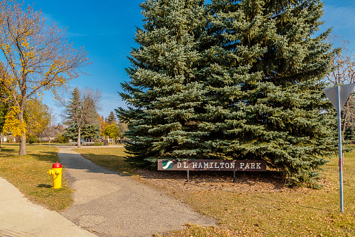 D.L. Hamilton Park is located in the Pleasant Hill neighborhood of Saskatoon.