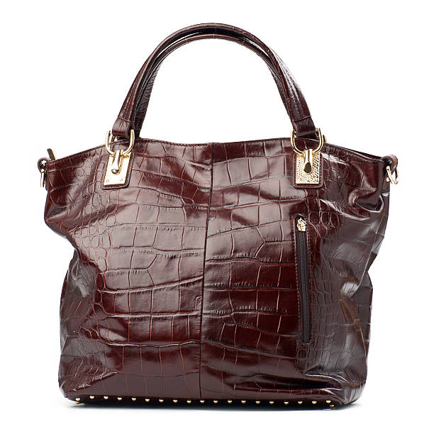 istock Luxury female handbag over white 177274385